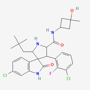 6-chloro-3'-(3-chloro-2-fluorophenyl)-5'-(2,2-dimethylpropyl)-N-(3-hydroxy-3-methylcyclobutyl)-2-oxospiro[1H-indole-3,4'-pyrrolidine]-2'-carboxamide