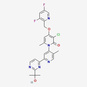 molecular formula C25H22ClF2N5O3 B10823818 Zunsemetinib CAS No. 1640282-42-3