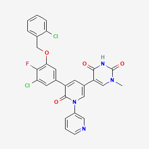 5-(3-{3-chloro-5-[(2-chlorophenyl)methoxy]-4-fluorophenyl}-2-oxo-2H-[1,3'-bipyridin]-5-yl)-1-methyl-1,2,3,4-tetrahydropyrimidine-2,4-dione