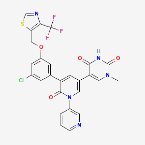 5-[3-(3-chloro-5-{[4-(trifluoromethyl)-1,3-thiazol-5-yl]methoxy}phenyl)-2-oxo-2H-[1,3'-bipyridin]-5-yl]-1-methyl-1,2,3,4-tetrahydropyrimidine-2,4-dione