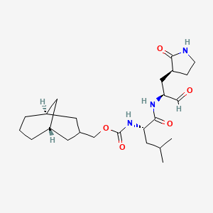 [(1R,5S)-3-bicyclo[3.3.1]nonanyl]methyl N-[(2S)-4-methyl-1-oxo-1-[[(2S)-1-oxo-3-[(3S)-2-oxopyrrolidin-3-yl]propan-2-yl]amino]pentan-2-yl]carbamate