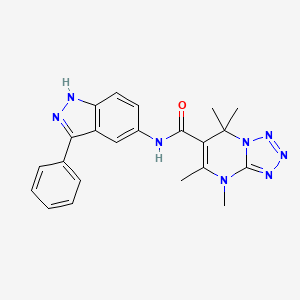 4,5,7,7-tetramethyl-N-(3-phenyl-1H-indazol-5-yl)tetrazolo[1,5-a]pyrimidine-6-carboxamide