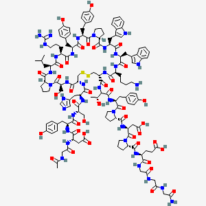 molecular formula C141H185N35O40S2 B10823873 Ac-Gly-Asp-Tyr-Ser-His-Cys(1)-Ser-Pro-Leu-Arg-Tyr-Tyr-Pro-Trp-Trp-Lys-Cys(1)-DL-Thr-Tyr-Pro-Asp-Pro-Glu-Gly-Gly-Gly-NH2 