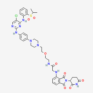 N-[2-[2-[4-[4-[[5-chloro-4-(2-propan-2-ylsulfonylanilino)pyrimidin-2-yl]amino]phenyl]piperazin-1-yl]ethoxy]ethyl]-2-[[2-(2,6-dioxopiperidin-3-yl)-1,3-dioxoisoindol-4-yl]amino]acetamide