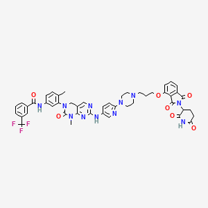 N-[3-[7-[[6-[4-[3-[2-(2,6-dioxopiperidin-3-yl)-1,3-dioxoisoindol-4-yl]oxypropyl]piperazin-1-yl]pyridin-3-yl]amino]-1-methyl-2-oxo-4H-pyrimido[4,5-d]pyrimidin-3-yl]-4-methylphenyl]-3-(trifluoromethyl)benzamide