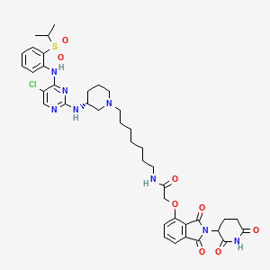 N-(7-((R)-3-((5-Chloro-4-((2-(isopropylsulfonyl)phenyl)amino)pyrimidin-2-yl)amino)piperidin-1-yl)heptyl)-2-((2-(2,6-dioxopiperidin-3-yl)-1,3-dioxoisoindolin-4-yl)oxy)acetamide