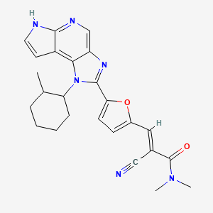 (E)-2-cyano-N,N-dimethyl-3-[5-[3-(2-methylcyclohexyl)-3,5,8,10-tetrazatricyclo[7.3.0.02,6]dodeca-1,4,6,8,11-pentaen-4-yl]furan-2-yl]prop-2-enamide