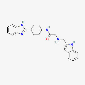 molecular formula C24H27N5O B10824053 N-[(1s,4s)-4-(1H-benzimidazol-2-yl)cyclohexyl]-N~2~-[(1H-indol-2-yl)methyl]glycinamide 