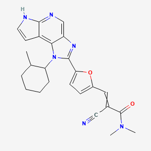 2-cyano-N,N-dimethyl-3-[5-[3-(2-methylcyclohexyl)-3,5,8,10-tetrazatricyclo[7.3.0.02,6]dodeca-1,4,6,8,11-pentaen-4-yl]furan-2-yl]prop-2-enamide