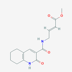 molecular formula C15H18N2O4 B10824096 methyl (E)-4-[(2-oxo-5,6,7,8-tetrahydro-1H-quinoline-3-carbonyl)amino]but-2-enoate 