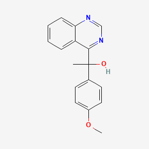 molecular formula C17H16N2O2 B10824107 1-(4-Methoxyphenyl)-1-(quinazolin-4-yl)ethanol 