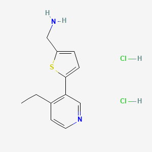 (5-(4-Ethylpyridin-3-yl)thiophen-2-yl)methanamine dihydrochloride