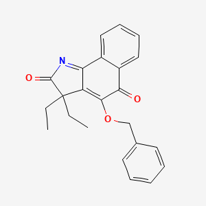 molecular formula C23H21NO3 B10824127 4-(Benzyloxy)-3,3-diethyl-2H-benzo[g]indole-2,5(3H)-dione 