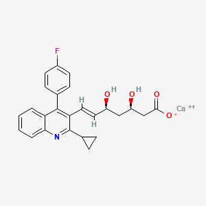 molecular formula C25H23CaFNO4+ B10824152 Pitavastatin (calcium salt) 