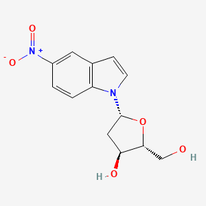 molecular formula C13H14N2O5 B10824162 1-(beta-D-2-DEOXYRIBOFURANOSYL)-5-NITROINDOLE 