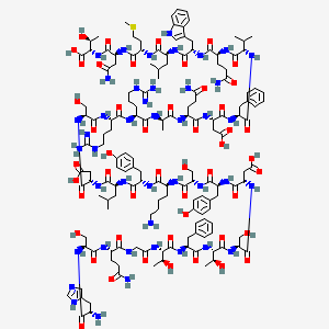 molecular formula C153H225N43O49S B10824169 H-His-Ser-Gln-Gly-aThr-Phe-aThr-Ser-Asp-Tyr-Ser-Lys-Tyr-Leu-Asp-Ser-Arg-Arg-D-Ala-Gln-Asp-Phe-Val-Gln-Trp-Leu-Met-Asn-aThr-OH 