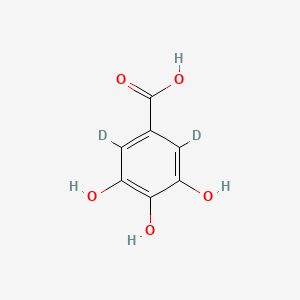 molecular formula C7H6O5 B10824179 3,4,5-Trihydroxybenzoic-2,6-D2 acid 