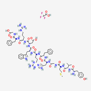 molecular formula C76H100F3N21O18S B10824227 H-Tyr-Val-Met-Gly-His-Phe-Arg-D-Trp-Asp-Arg-Phe-Gly-OH.TFA 