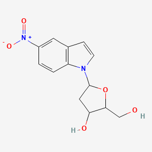 2-(Hydroxymethyl)-5-(5-nitroindol-1-yl)oxolan-3-ol