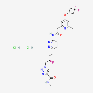 1-[(2R)-4-[6-[[2-[4-(3,3-difluorocyclobutyl)oxy-6-methylpyridin-2-yl]acetyl]amino]pyridazin-3-yl]-2-fluorobutyl]-N-methyltriazole-4-carboxamide;dihydrochloride