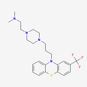 molecular formula C24H31F3N4S B10824357 N,N-dimethyl-2-[4-[3-[2-(trifluoromethyl)phenothiazin-10-yl]propyl]piperazin-1-yl]ethanamine 