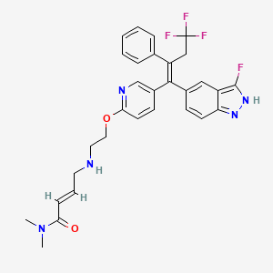 (E)-N,N-dimethyl-4-[2-[5-[(Z)-4,4,4-trifluoro-1-(3-fluoro-2H-indazol-5-yl)-2-phenylbut-1-enyl]pyridin-2-yl]oxyethylamino]but-2-enamide