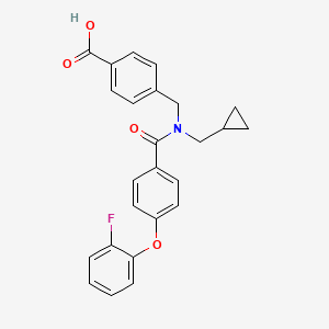 4-[[cyclopropylmethyl-[4-(2-fluorophenoxy)benzoyl]amino]methyl]benzoic acid