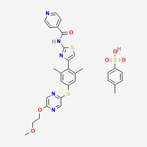 N-(4-(4-((5-(2-Methoxyethoxy)pyrazin-2-yl)thio)-2,6-dimethylphenyl)thiazol-2-yl)isonicotinamide 4-methylbenzenesulfonate