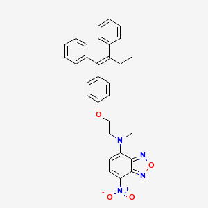 molecular formula C31H28N4O4 B10824496 N-[2-[4-[(E)-1,2-diphenylbut-1-enyl]phenoxy]ethyl]-N-methyl-4-nitro-2,1,3-benzoxadiazol-7-amine 