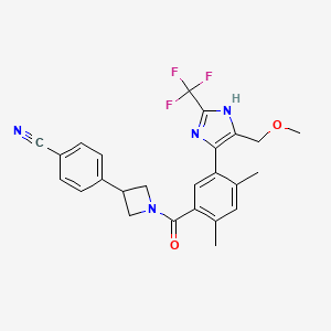 4-[1-[5-[5-(methoxymethyl)-2-(trifluoromethyl)-1H-imidazol-4-yl]-2,4-dimethylbenzoyl]azetidin-3-yl]benzonitrile