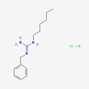 1-Benzyl-3-hexylguanidine hydrochloride