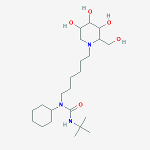 3-Tert-butyl-1-cyclohexyl-1-[6-[3,4,5-trihydroxy-2-(hydroxymethyl)piperidin-1-yl]hexyl]urea