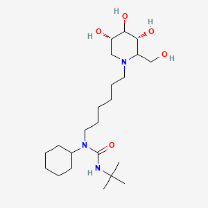 3-tert-butyl-1-cyclohexyl-1-[6-[(3R,5S)-3,4,5-trihydroxy-2-(hydroxymethyl)piperidin-1-yl]hexyl]urea