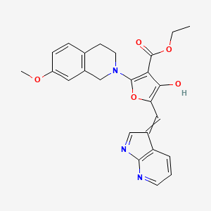 Ethyl 5-[(1H-pyrrolo[2,3-b]pyridin-3-yl)methylene]-2-(7-methoxy-3,4-dihydroisoquinolin-2(1H)-yl)-4-oxo-4,5-dihydrofuran-3-carboxylate