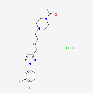 1-[4-[2-[[1-(3,4-difluorophenyl)pyrazol-3-yl]methoxy]ethyl]piperazin-1-yl]ethanone;hydrochloride