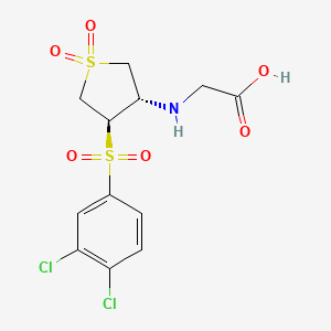 2-[[(3S,4R)-4-(3,4-dichlorophenyl)sulfonyl-1,1-dioxothiolan-3-yl]amino]acetic acid