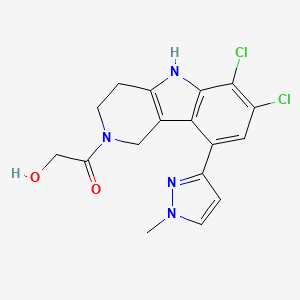 1-(6,7-Dichloro-9-(1-methyl-1H-pyrazol-3-yl)-3,4-dihydro-1H-pyrido[4,3-b]indol-2(5H)-yl)-2-hydroxyethanone