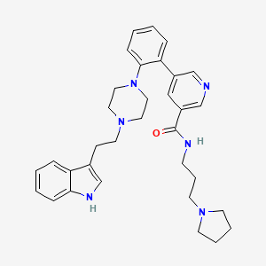 5-[2-[4-[2-(1~{h}-Indol-3-Yl)ethyl]piperazin-1-Yl]phenyl]-~{n}-(3-Pyrrolidin-1-Ylpropyl)pyridine-3-Carboxamide