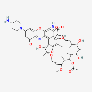 [30-(4-Aminopiperidin-1-yl)-2,6,15,17-tetrahydroxy-11-methoxy-3,7,12,14,16,18,22-heptamethyl-23,32,37-trioxo-8,27,38-trioxa-24,34-diazahexacyclo[23.11.1.14,7.05,36.026,35.028,33]octatriaconta-1,3,5,9,19,21,25,28,30,33,35-undecaen-13-yl] acetate