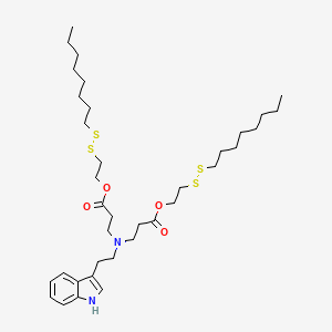 2-(octyldisulfanyl)ethyl 3-[2-(1H-indol-3-yl)ethyl-[3-[2-(octyldisulfanyl)ethoxy]-3-oxopropyl]amino]propanoate