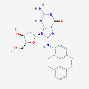 molecular formula C26H22N6O4 B108249 N-(脱氧鸟苷-8-基)-1-氨基芘 CAS No. 85989-43-1