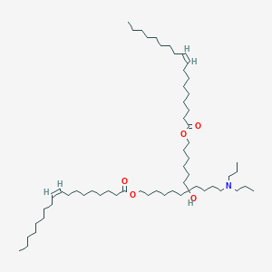 molecular formula C59H113NO5 B10824916 [7-[4-(dipropylamino)butyl]-7-hydroxy-13-[(Z)-octadec-9-enoyl]oxytridecyl] (Z)-octadec-9-enoate 