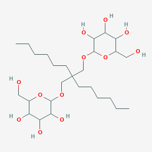 2-[2-Hexyl-2-[[3,4,5-trihydroxy-6-(hydroxymethyl)oxan-2-yl]oxymethyl]octoxy]-6-(hydroxymethyl)oxane-3,4,5-triol