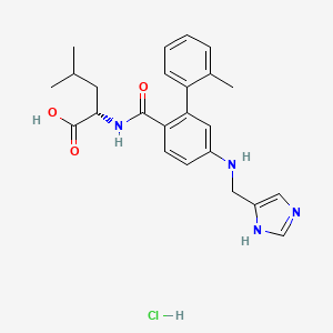 (2S)-2-[[4-(1H-imidazol-5-ylmethylamino)-2-(2-methylphenyl)benzoyl]amino]-4-methylpentanoic acid;hydrochloride