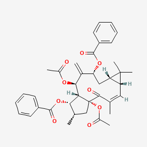 [(1R,3Z,5R,7S,9R,11R,12R,13S,14S)-1,11-diacetyloxy-13-benzoyloxy-3,6,6,14-tetramethyl-10-methylidene-2-oxo-9-tricyclo[10.3.0.05,7]pentadec-3-enyl] benzoate