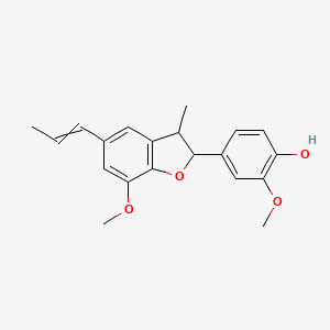 2-Methoxy-4-(7-methoxy-3-methyl-5-prop-1-enyl-2,3-dihydro-1-benzofuran-2-yl)phenol