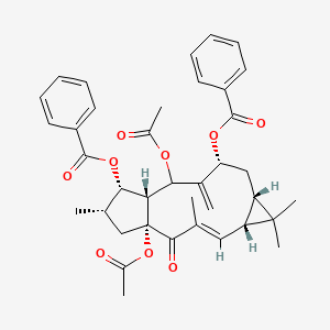 [(1R,3E,5R,7S,9R,12R,13S,14S)-1,11-diacetyloxy-13-benzoyloxy-3,6,6,14-tetramethyl-10-methylidene-2-oxo-9-tricyclo[10.3.0.05,7]pentadec-3-enyl] benzoate