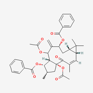 [(1R,3Z,5R,7S,9R,12R,13S,14S)-1,11-diacetyloxy-13-benzoyloxy-3,6,6,14-tetramethyl-10-methylidene-2-oxo-9-tricyclo[10.3.0.05,7]pentadec-3-enyl] benzoate