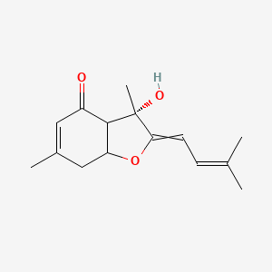 (3S)-3-hydroxy-3,6-dimethyl-2-(3-methylbut-2-enylidene)-7,7a-dihydro-3aH-1-benzofuran-4-one