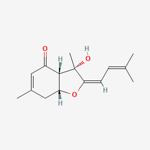 (2E,3S,3aS,7aR)-3-hydroxy-3,6-dimethyl-2-(3-methylbut-2-enylidene)-7,7a-dihydro-3aH-1-benzofuran-4-one